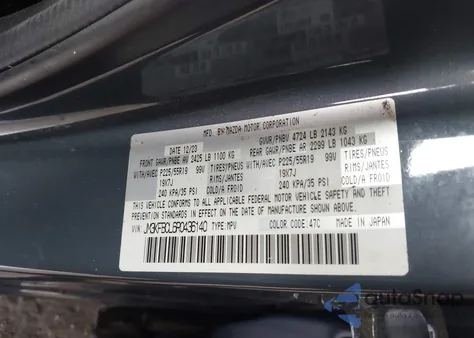 2024 Mazda Cx-5 2.5 S Carbon Edition z USA, uszkodzony, nr VIN JM3KFBCL6R0436140